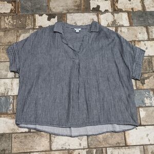 Sonoma Women's XXL Dolman Striped Short Sleeve Top